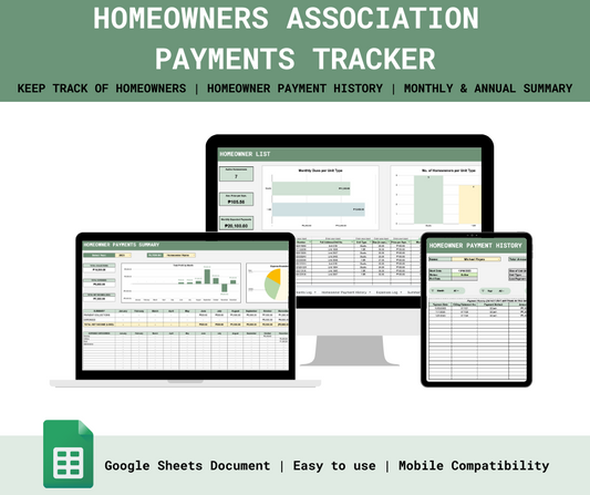 Homeowners Association Payments Tracker