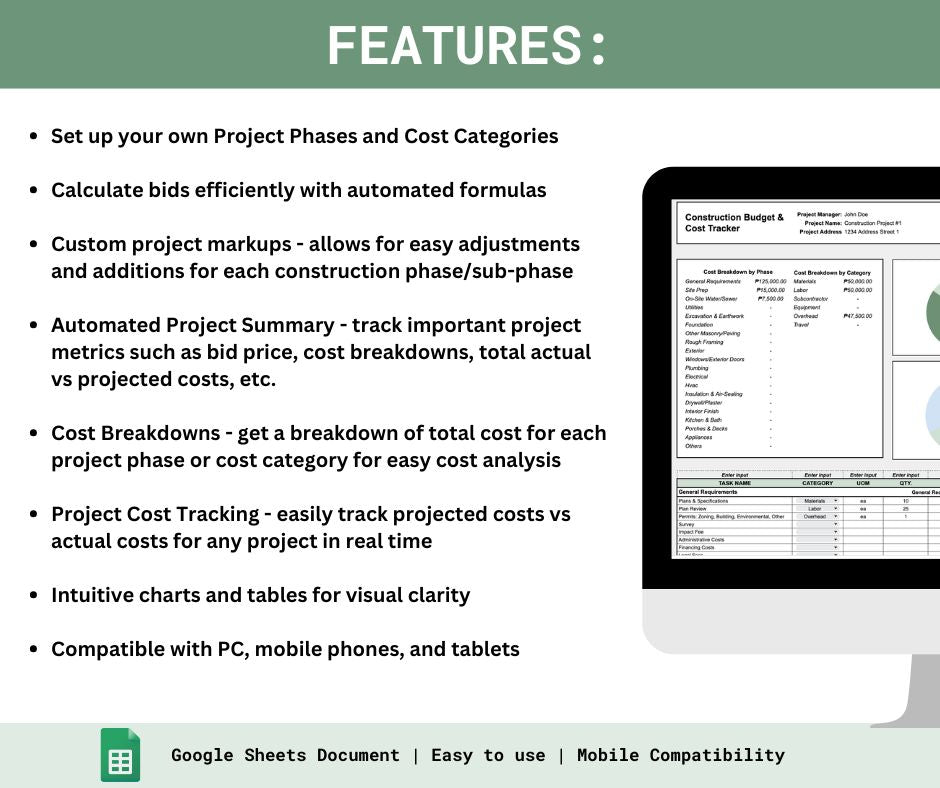 Construction Budget & Cost Tracker
