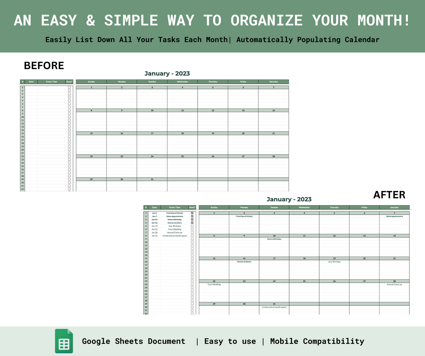 Dynamic Task Calendar