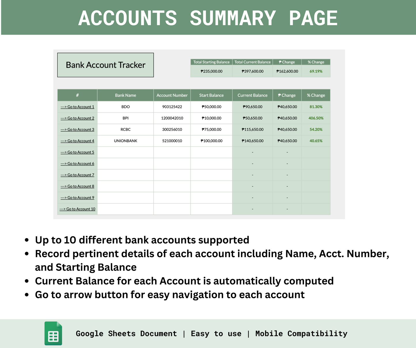 Bank Account Tracker