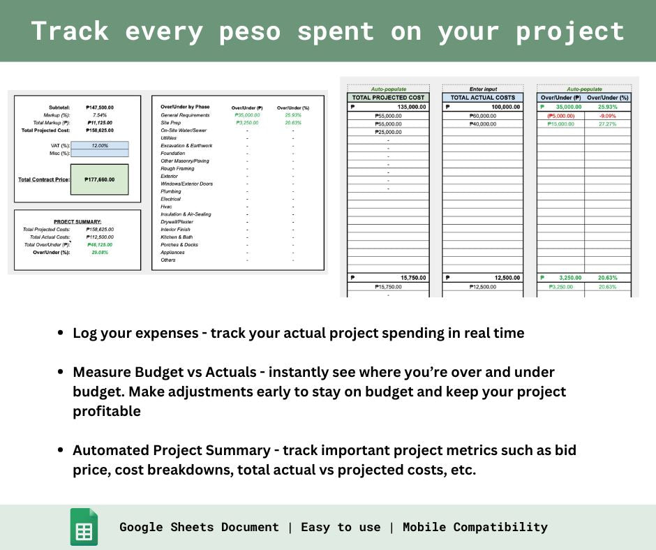 Construction Budget & Cost Tracker