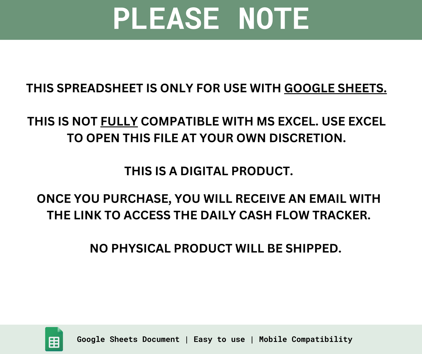 Daily Cash Flow Tracker
