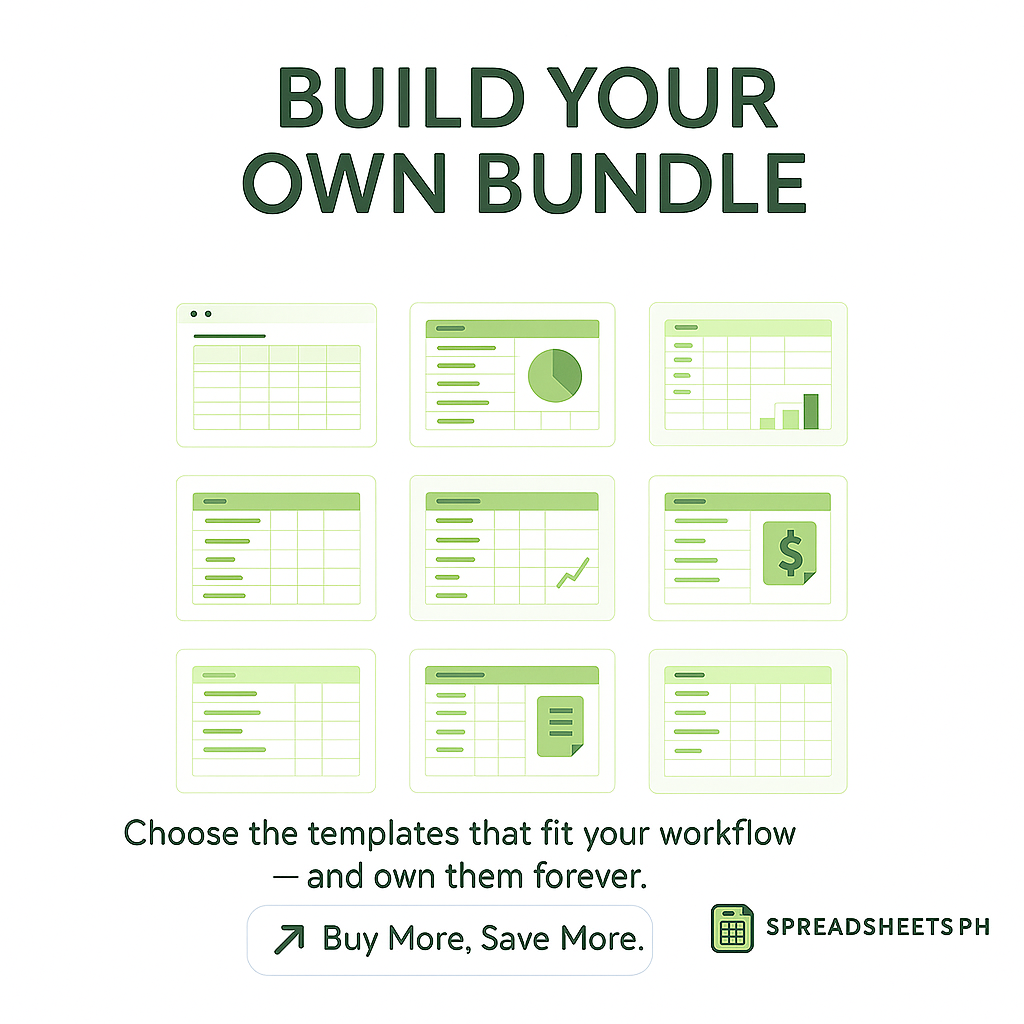 BUILD YOUR SPREADSHEETS BUNDLE
