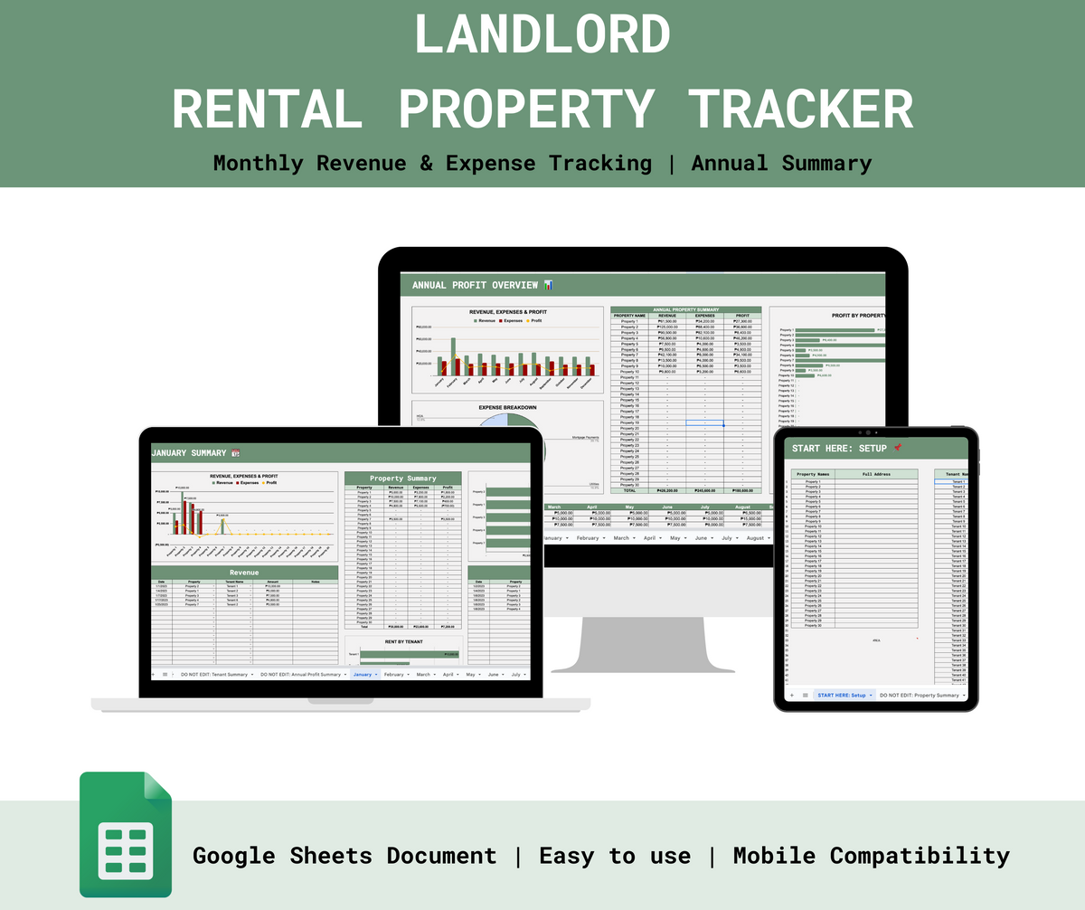 Landlord Rental Property Tracker – Spreadsheets PH