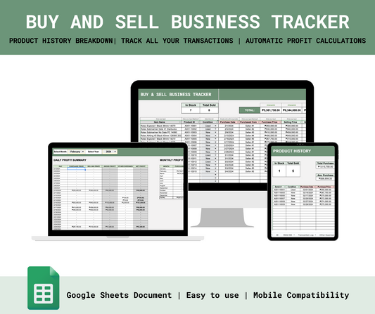 Buy and Sell Business Tracker