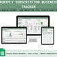 Monthly Subscription Business Payments Tracker