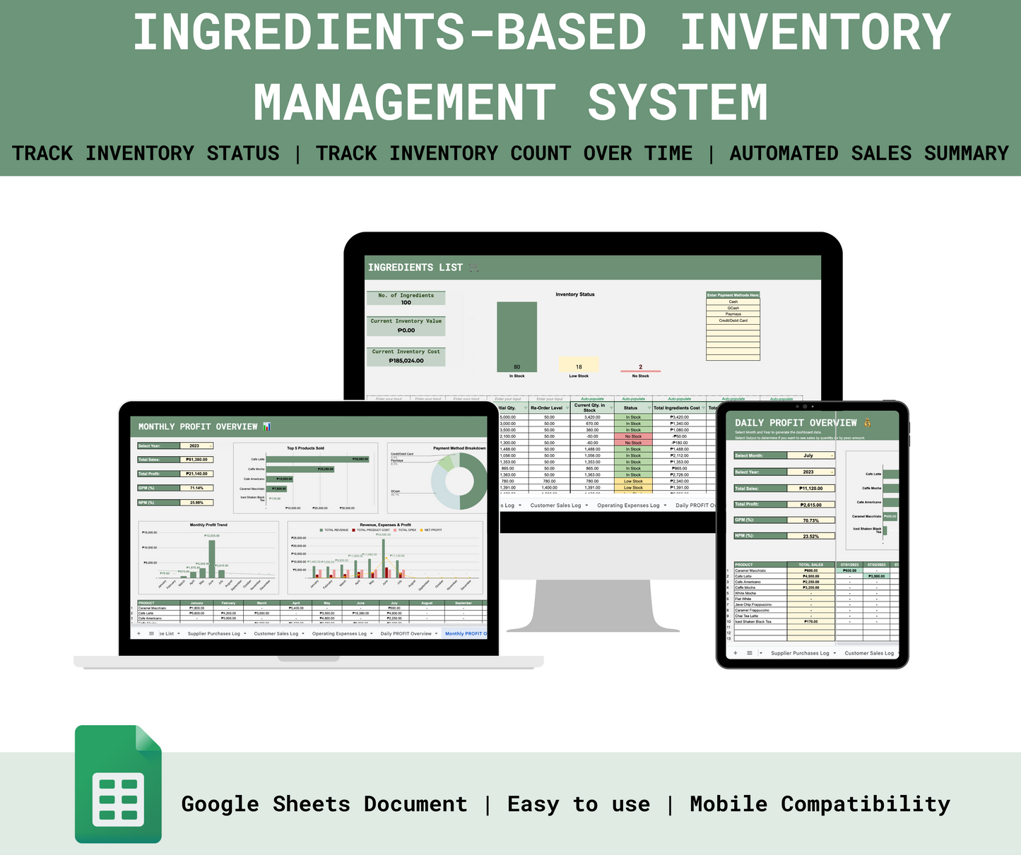 Ingredients-Based Inventory Management System