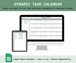 Dynamic Task Calendar – Spreadsheets PH