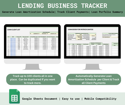 Lending Business Tracker