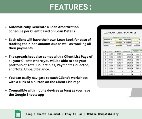 Lending Business Tracker – Spreadsheets PH