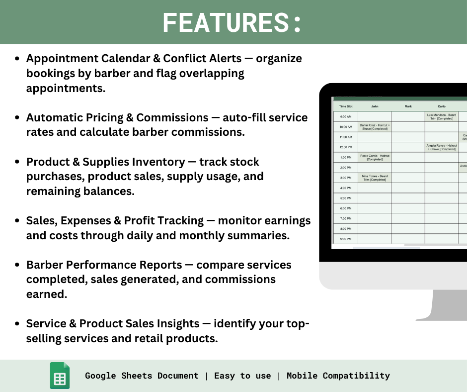 Barbershop Business Tracker