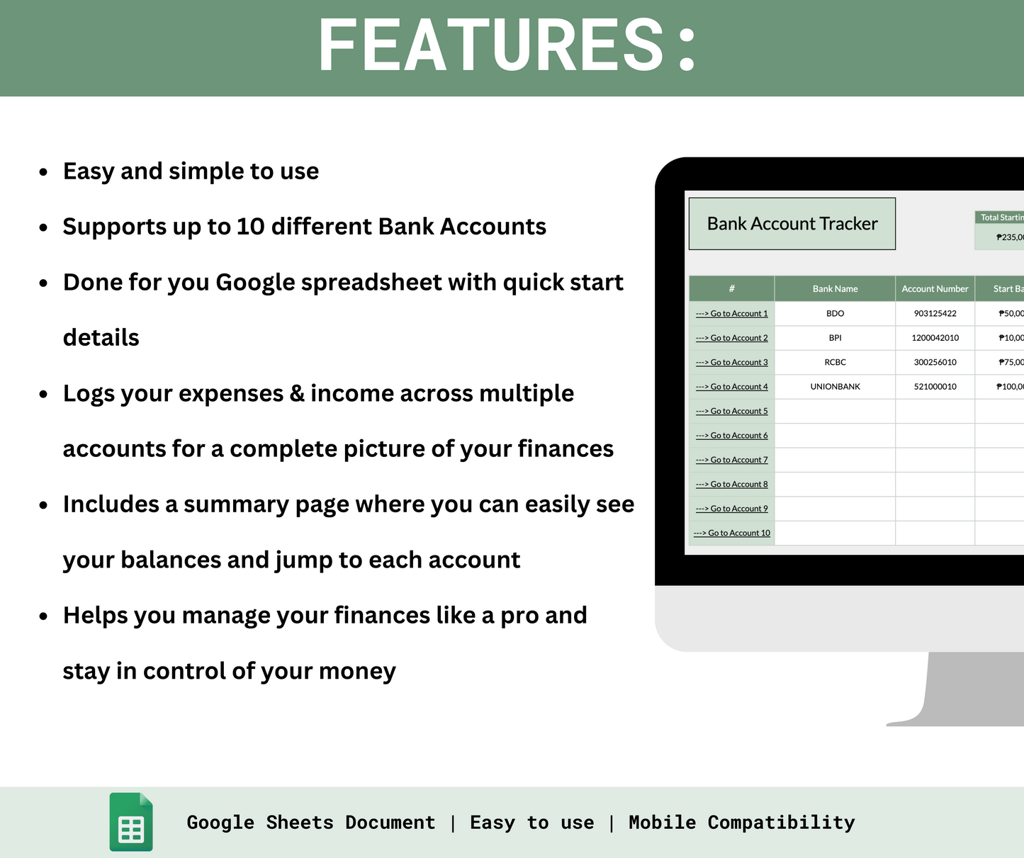 Bank Account Tracker