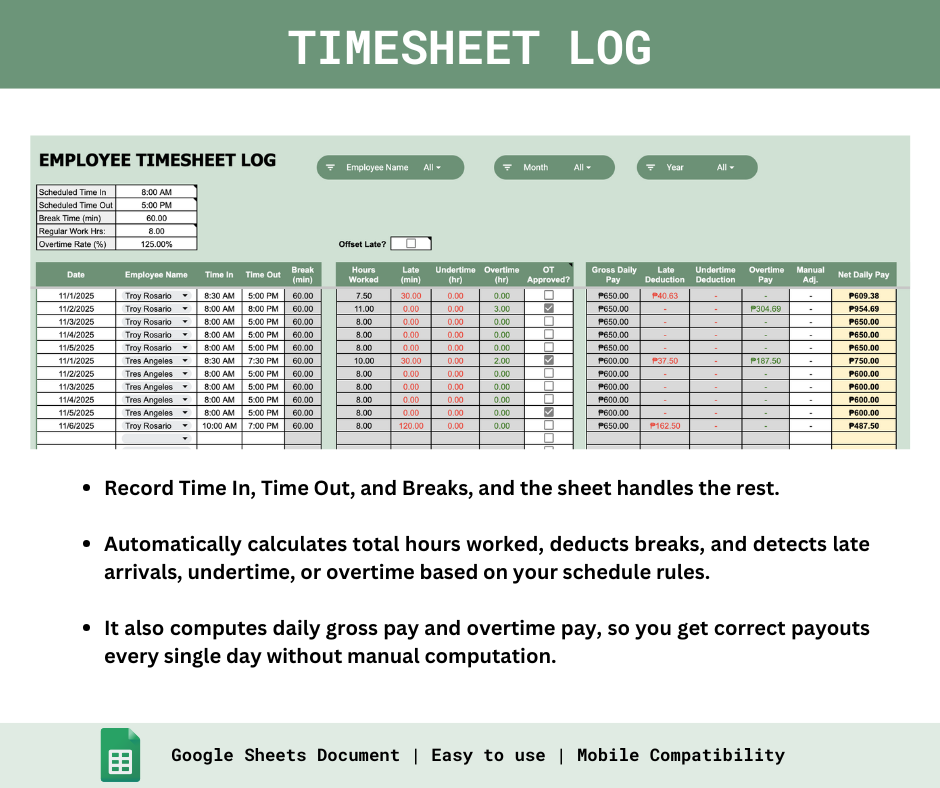 Employee Timesheet Tracker