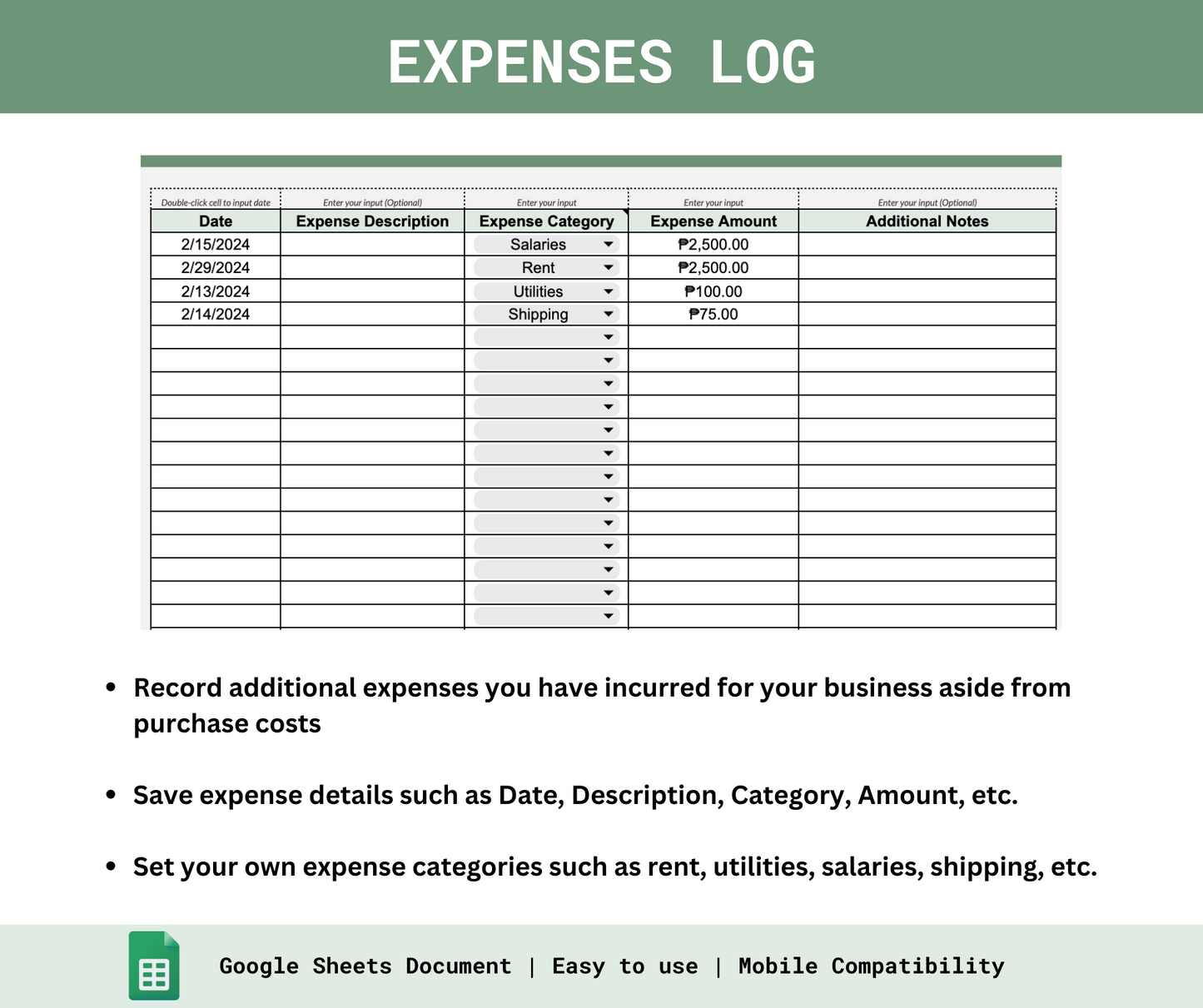 Buy and Sell Business Tracker