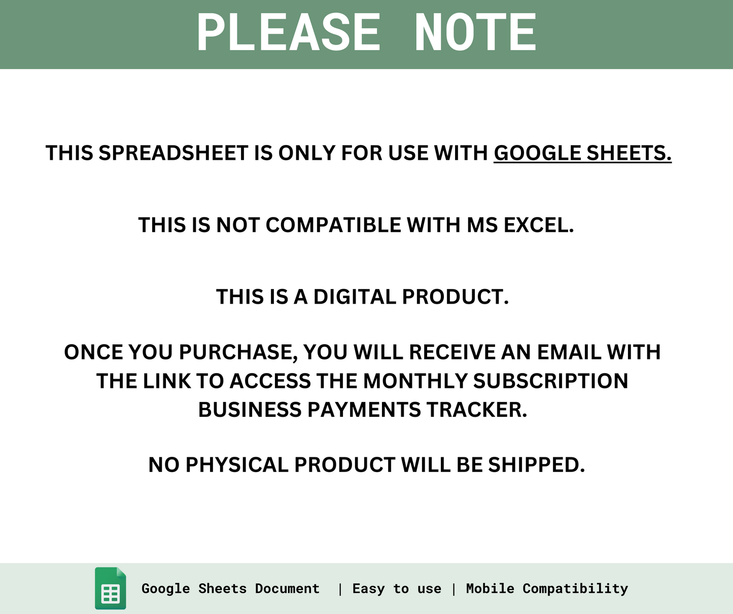 Monthly Subscription Business Payments Tracker