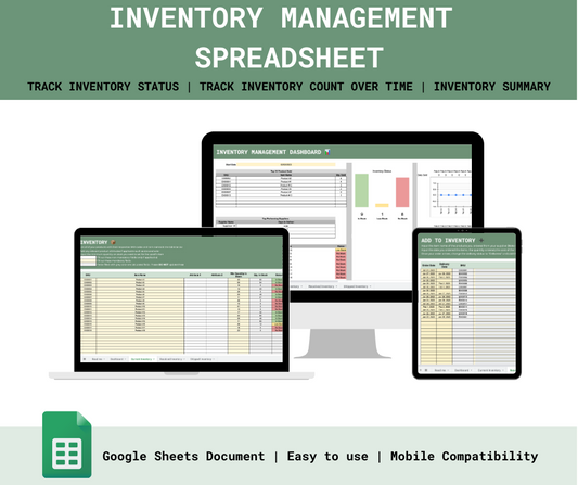 Simple Inventory Management Spreadsheet