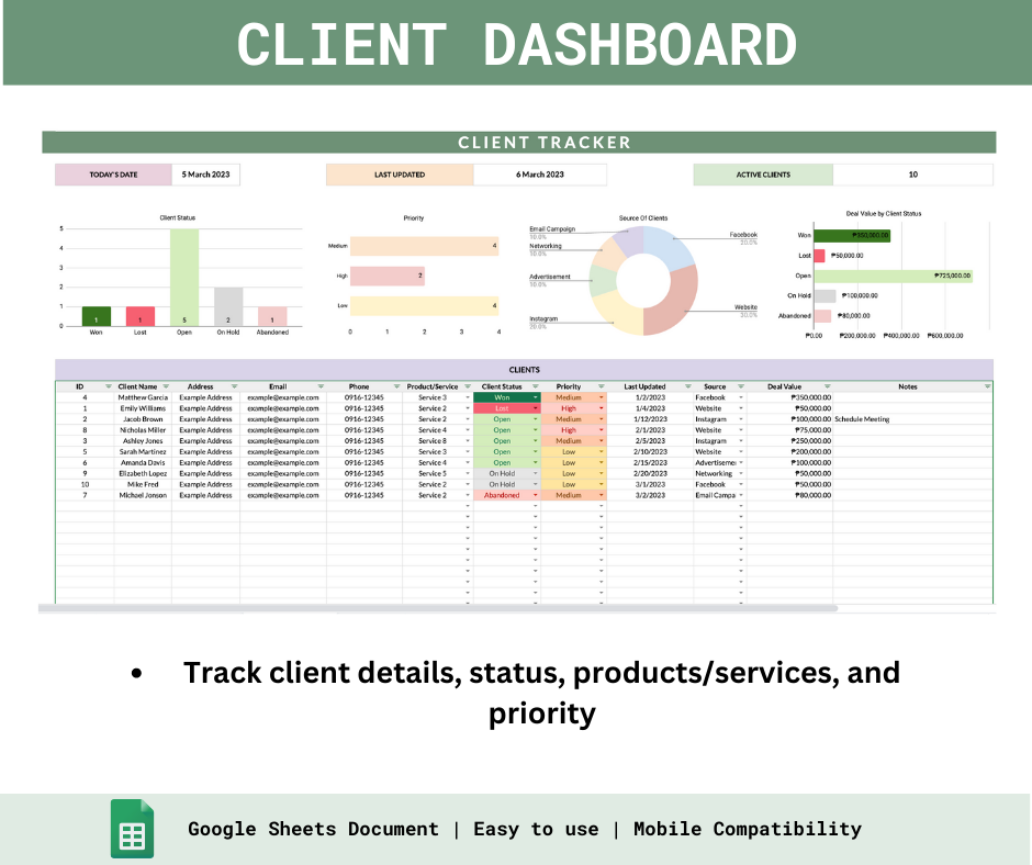 Client Management Tracker